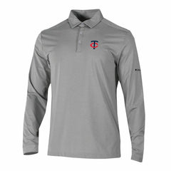 Minnesota Twins Columbia Omni-Wick Pin High Long Sleeve Polo - MLB
