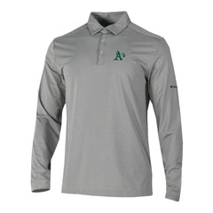 Athletics Columbia Omni-Wick Pin High Long Sleeve Polo - MLB