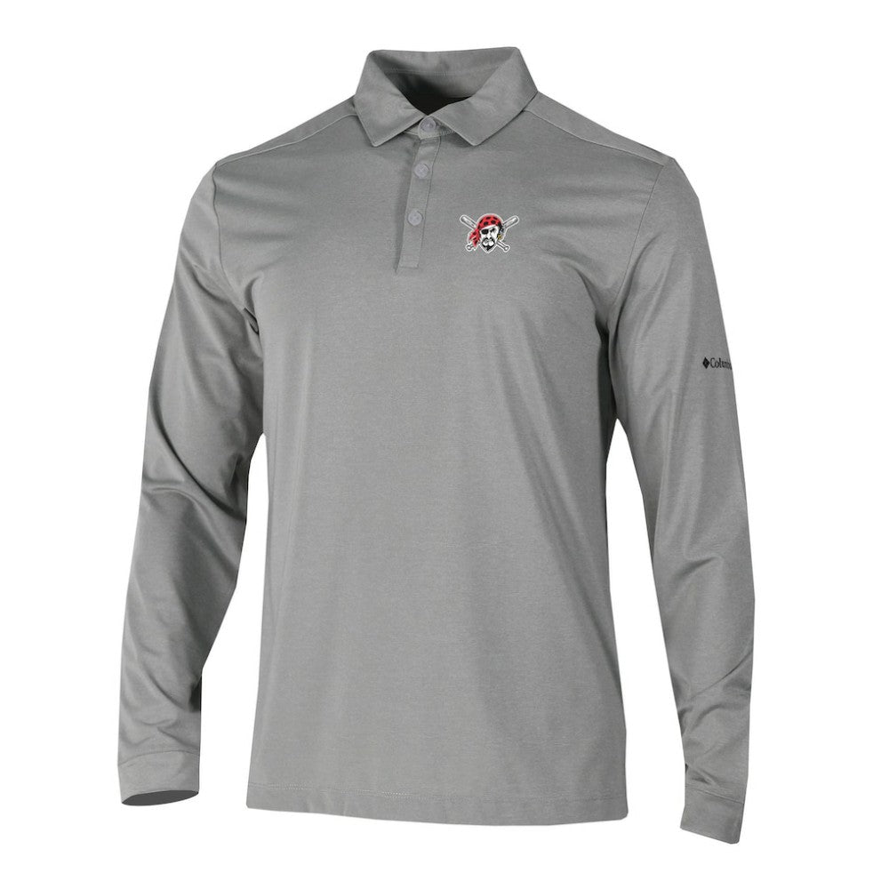 Pittsburgh Pirates Columbia Omni-Wick Pin High Long Sleeve Polo - MLB