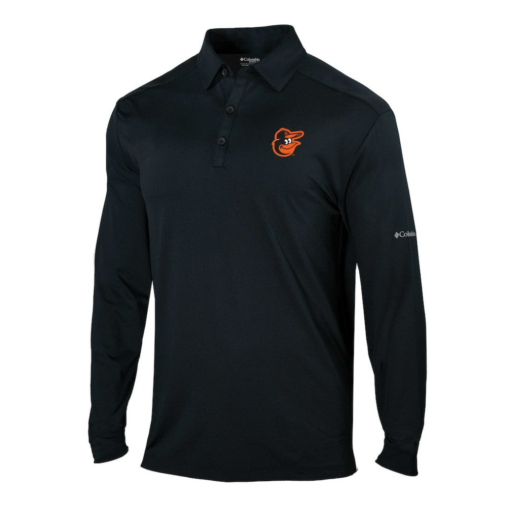 Baltimore Orioles Columbia Omni-Wick Pin High Long Sleeve Polo - MLB