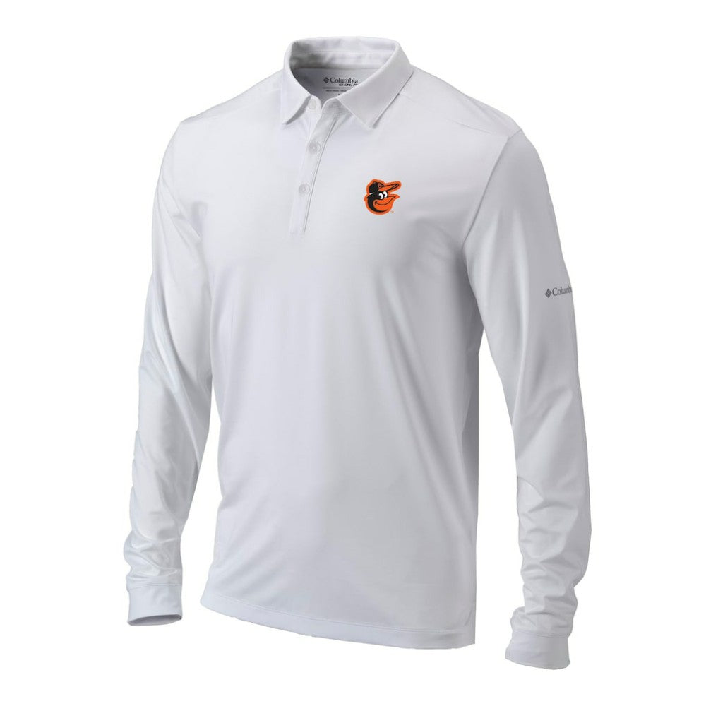 Baltimore Orioles Columbia Omni-Wick Pin High Long Sleeve Polo - MLB