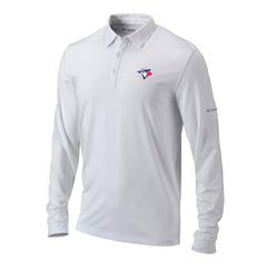 Toronto Blue Jays Columbia Omni-Wick Pin High Long Sleeve Polo - MLB