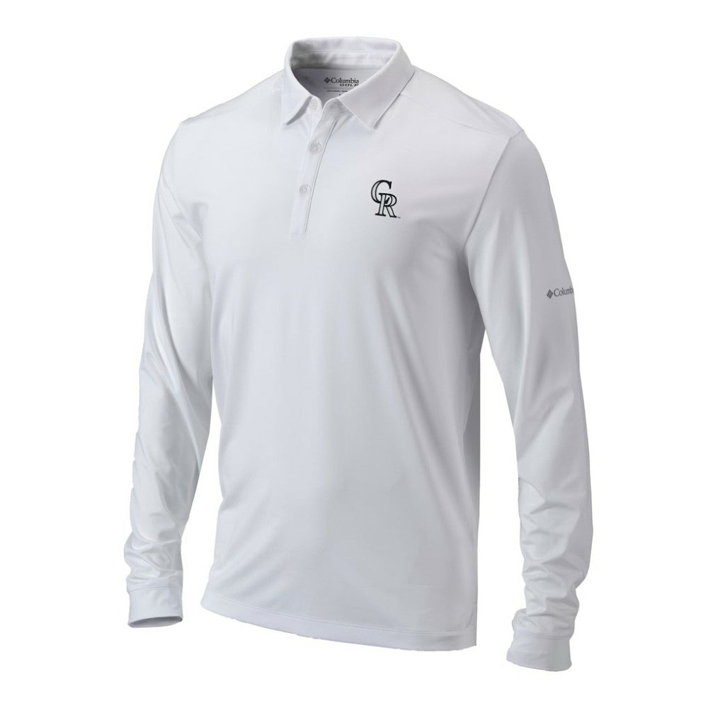 Colorado Rockies Columbia Omni-Wick Pin High Long Sleeve Polo - MLB