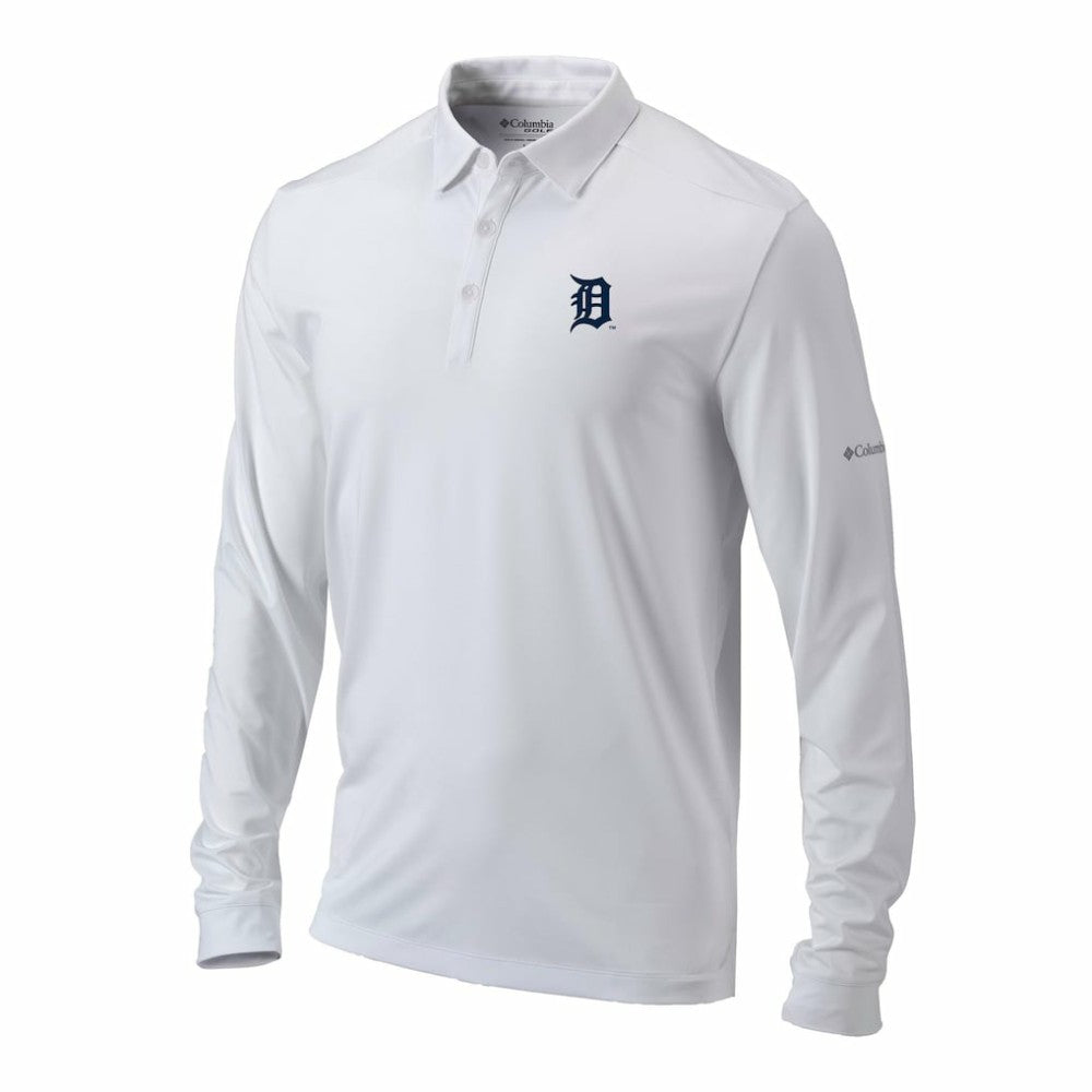 Detroit Tigers Columbia Omni-Wick Pin High Long Sleeve Polo - MLB
