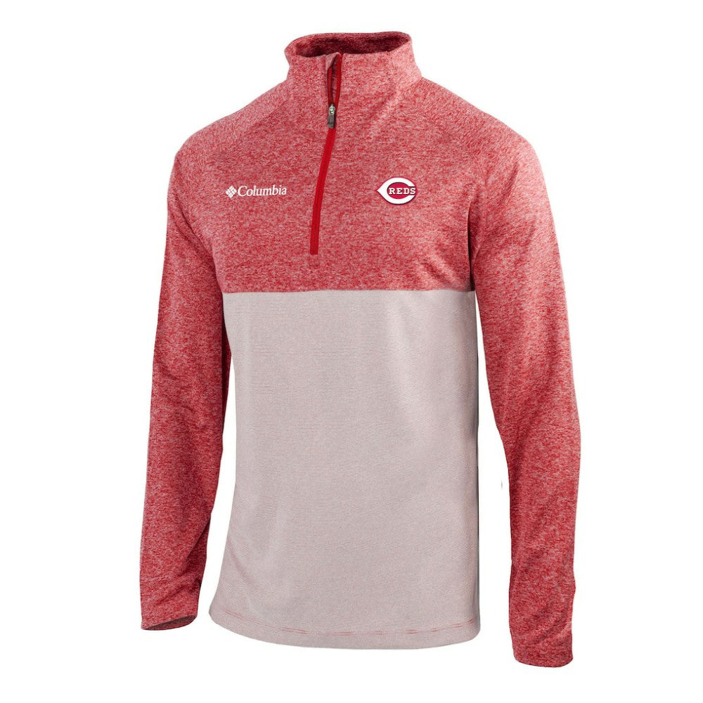 Cincinnati Reds Columbia Omni-Wick Raglan Rockin' It Quarter-Zip Pullover - MLB
