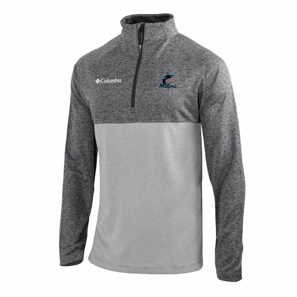Miami Marlins Columbia Omni-Wick Raglan Rockin' It Quarter-Zip Pullover - MLB