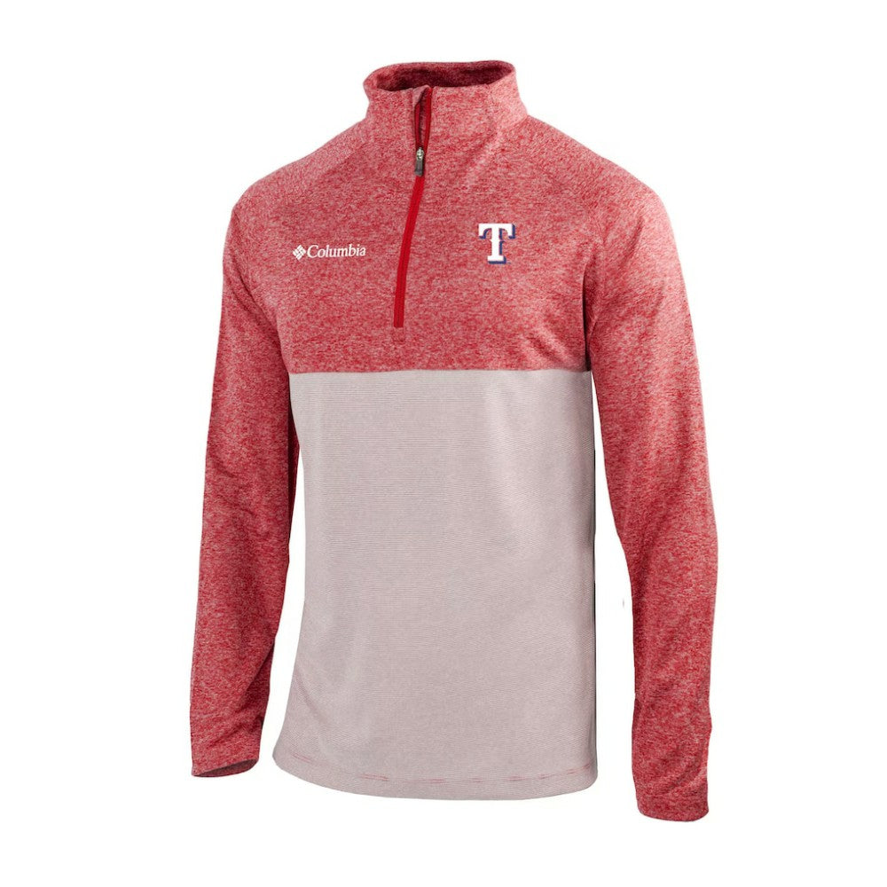 Texas Rangers Columbia Omni-Wick Raglan Rockin' It Quarter-Zip Pullover - MLB
