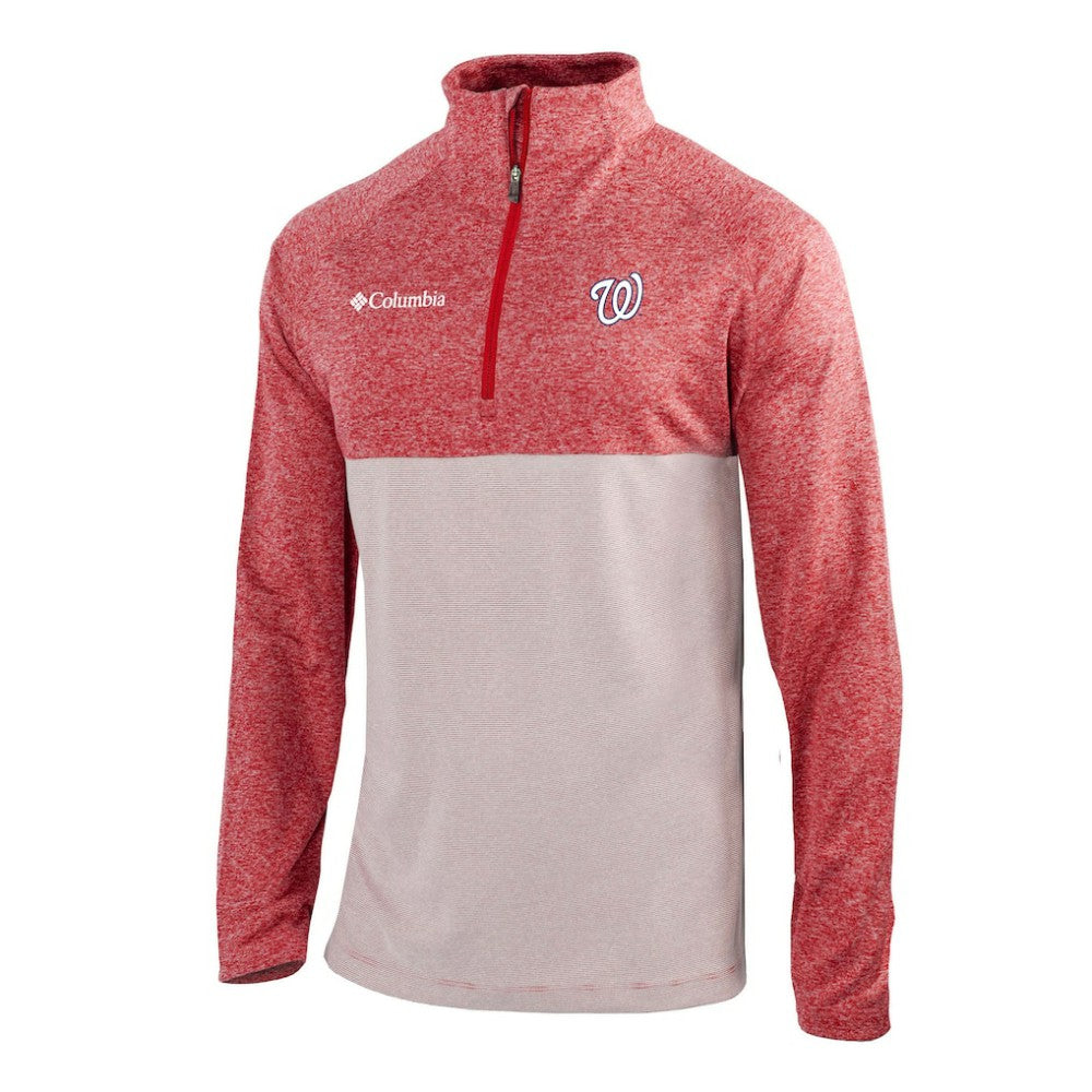 Washington Nationals Columbia Omni-Wick Raglan Rockin' It Quarter-Zip Pullover - MLB