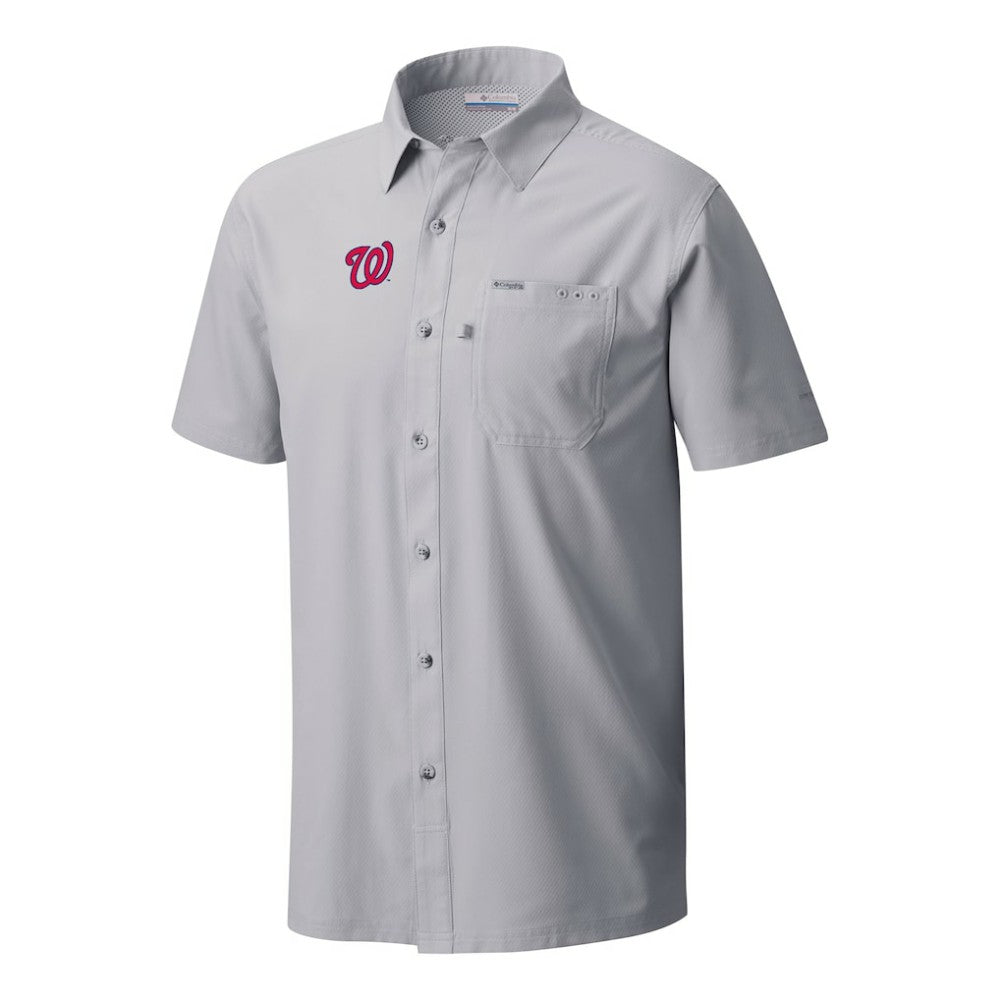 Washington Nationals Columbia Slack Tide Omni-Wick Button-Up Camp Shirt - MLB
