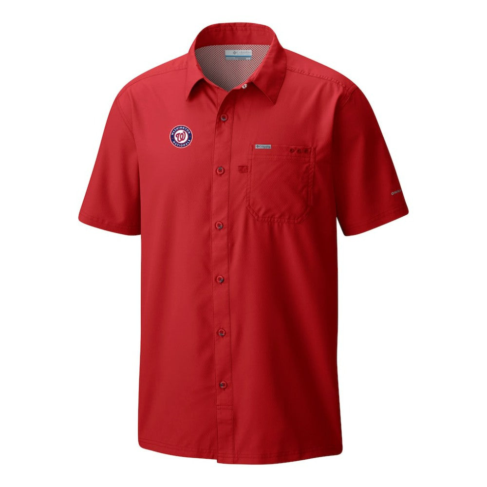 Washington Nationals Columbia Slack Tide Omni-Wick Button-Up Camp Shirt - MLB
