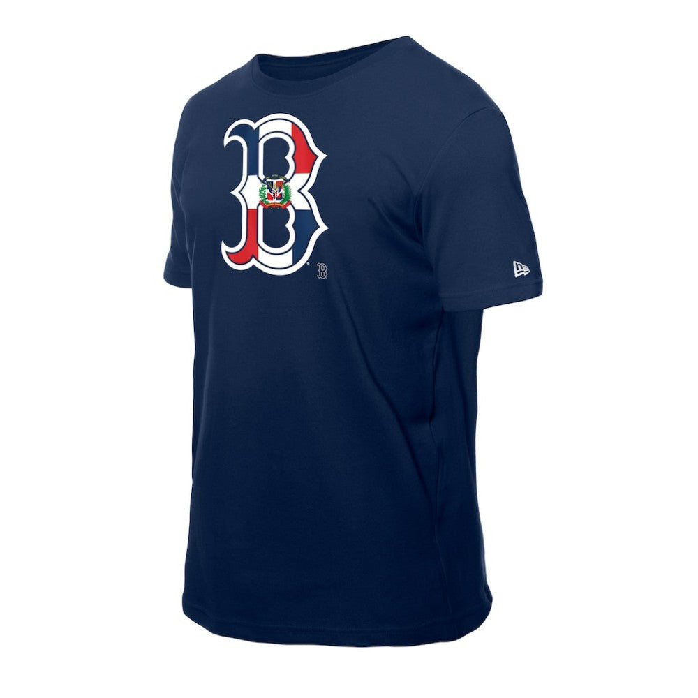Boston Red Sox New Era Dominican Republic Flag Logo T-Shirt - MLB