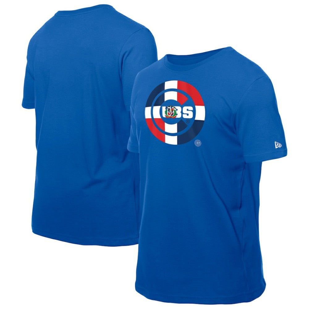 Chicago Cubs New Era Dominican Republic Flag Logo T-Shirt - MLB