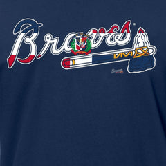 Atlanta Braves New Era Dominican Republic Flag Logo T-Shirt - MLB