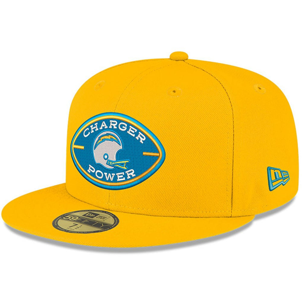 Los Angeles Chargers New Era Charger Power 59FIFTY Fitted Hat Gold | NFL