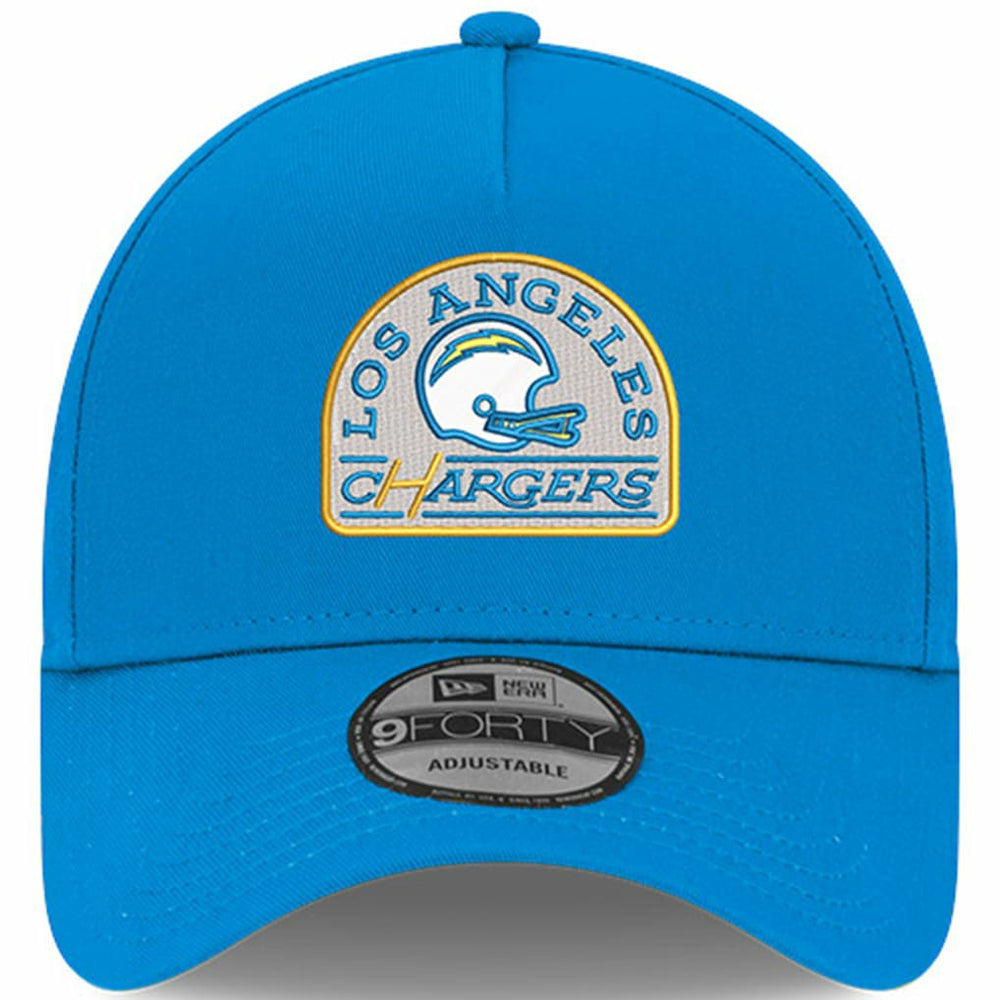 Los Angeles Chargers New Era Charger Power A-Frame 9FORTY Trucker Adjustable Hat Powder Blue | NFL
