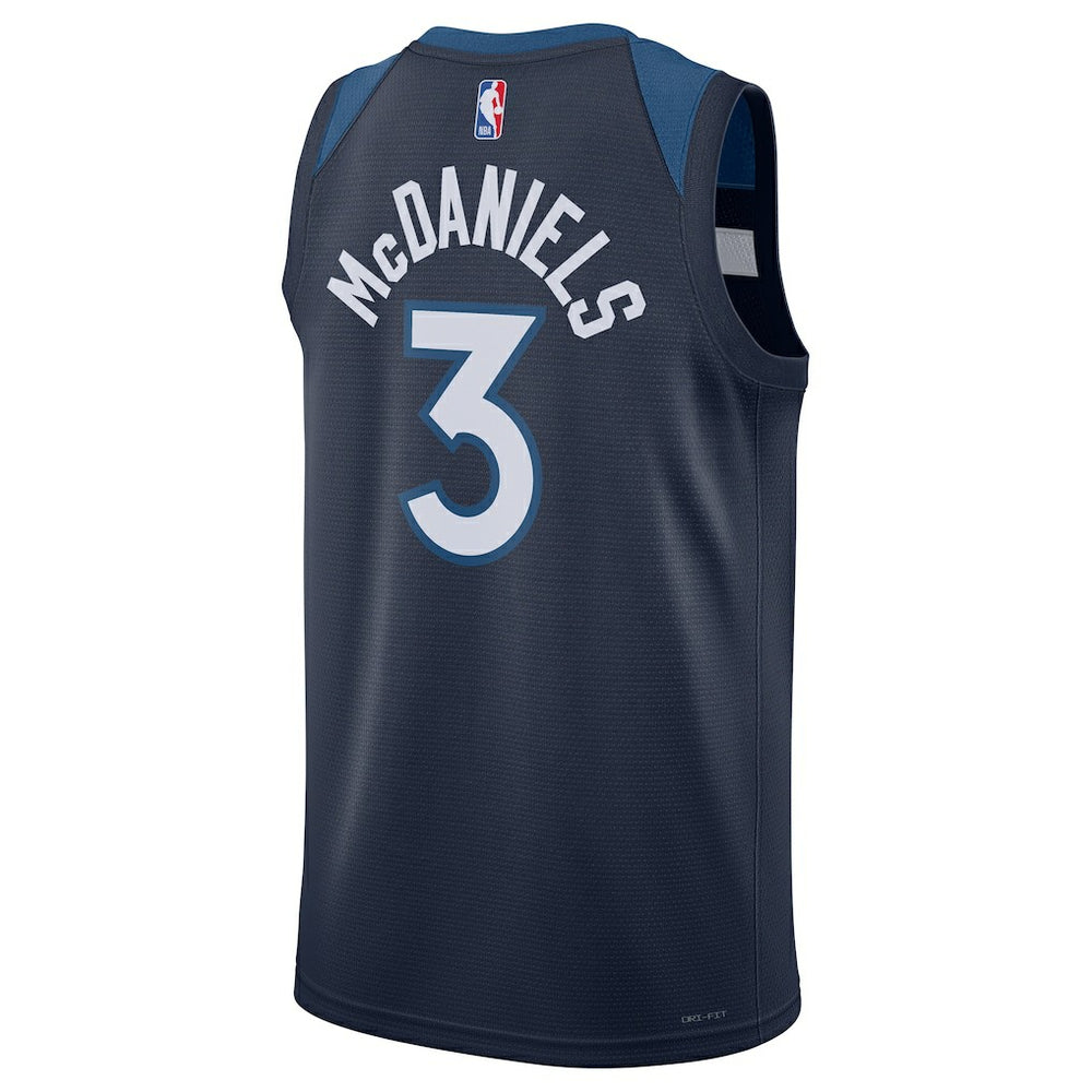 Jaden McDaniels Minnesota Timberwolves Unisex Swingman Player Jersey Icon Edition Navy - NBA