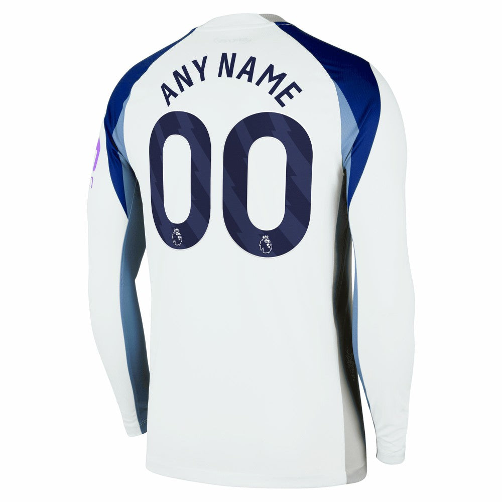 Tottenham Hotspur 2025/26 Home Replica Long Sleeve Custom Jersey White | Nike