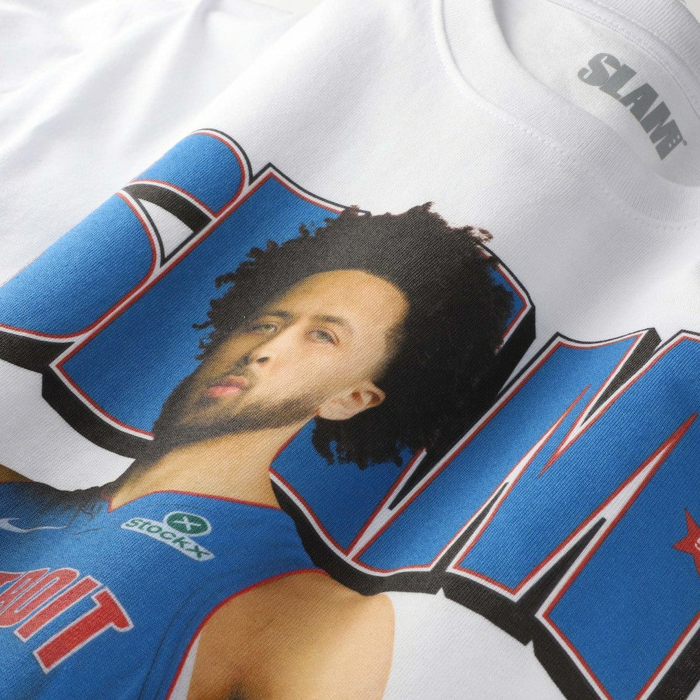 Cade Cunningham Detroit Pistons SLAM Unisex April/May 2025 Cover Graphic T-Shirt White - NBA