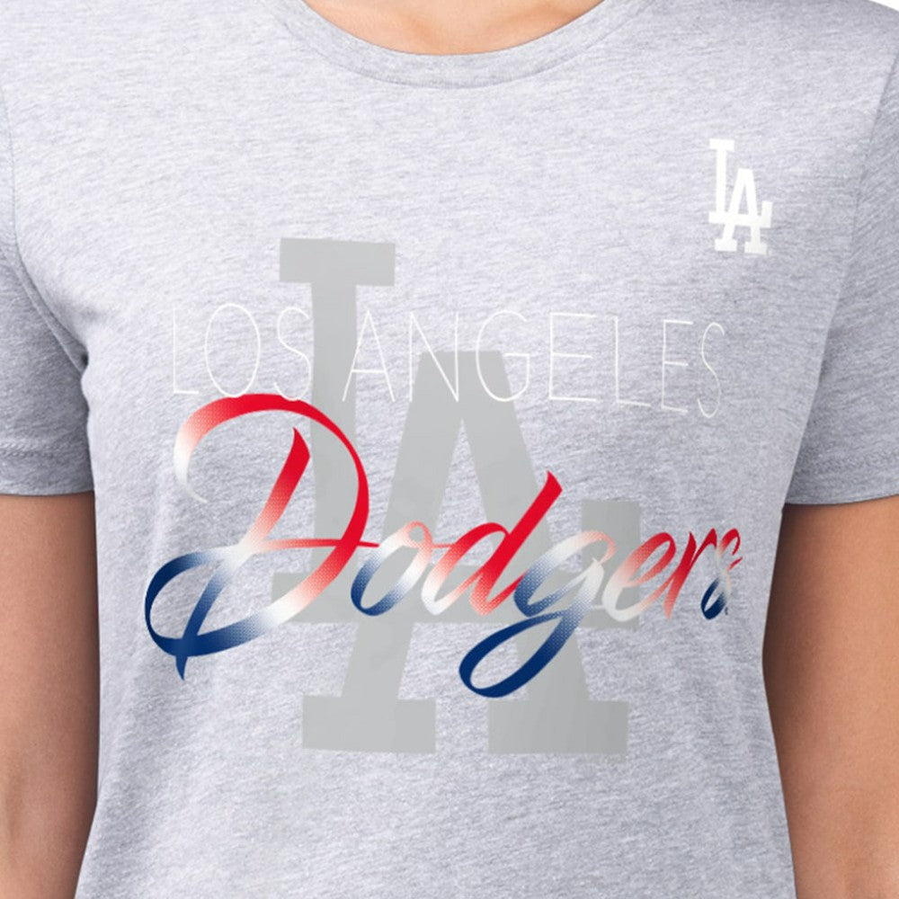 Los Angeles Dodgers G-III 4Her by Carl Banks Women's Super-Slim Fit Lightweight Shadow Logo Graphic T-Shirt - MLB