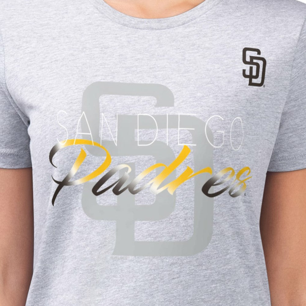 San Diego Padres G-III 4Her by Carl Banks Women's Super-Slim Fit Lightweight Shadow Logo Graphic T-Shirt - MLB