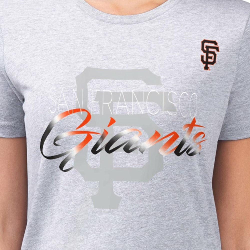 San Francisco Giants G-III 4Her by Carl Banks Women's Super-Slim Fit Lightweight Shadow Logo Graphic T-Shirt - MLB