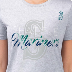 Seattle Mariners G-III 4Her by Carl Banks Women's Super-Slim Fit Lightweight Shadow Logo Graphic T-Shirt - MLB
