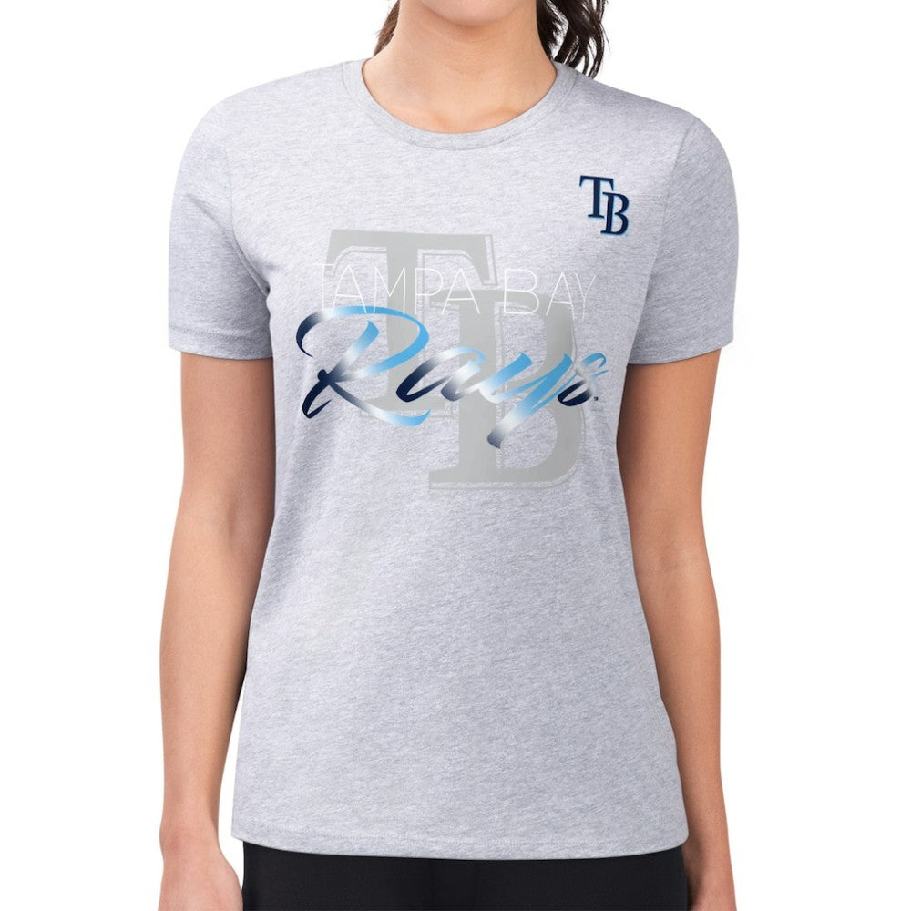 Tampa Bay Rays G-III 4Her by Carl Banks Women's Super-Slim Fit Lightweight Shadow Logo Graphic T-Shirt - MLB