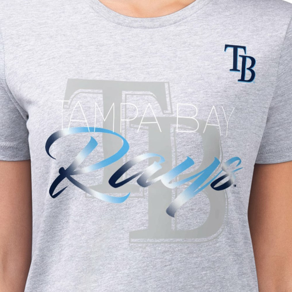 Tampa Bay Rays G-III 4Her by Carl Banks Women's Super-Slim Fit Lightweight Shadow Logo Graphic T-Shirt - MLB