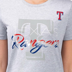 Texas Rangers G-III 4Her by Carl Banks Women's Super-Slim Fit Lightweight Shadow Logo Graphic T-Shirt - MLB