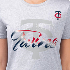 Minnesota Twins G-III 4Her by Carl Banks Women's Super-Slim Fit Lightweight Shadow Logo Graphic T-Shirt - MLB