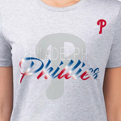 Philadelphia Phillies G-III 4Her by Carl Banks Women's Super-Slim Fit Lightweight Shadow Logo Graphic T-Shirt - MLB