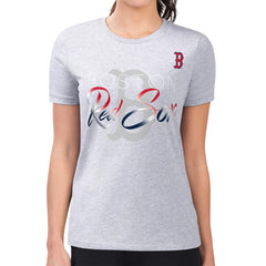 Boston Red Sox G-III 4Her by Carl Banks Women's Super-Slim Fit Lightweight Shadow Logo Graphic T-Shirt - MLB