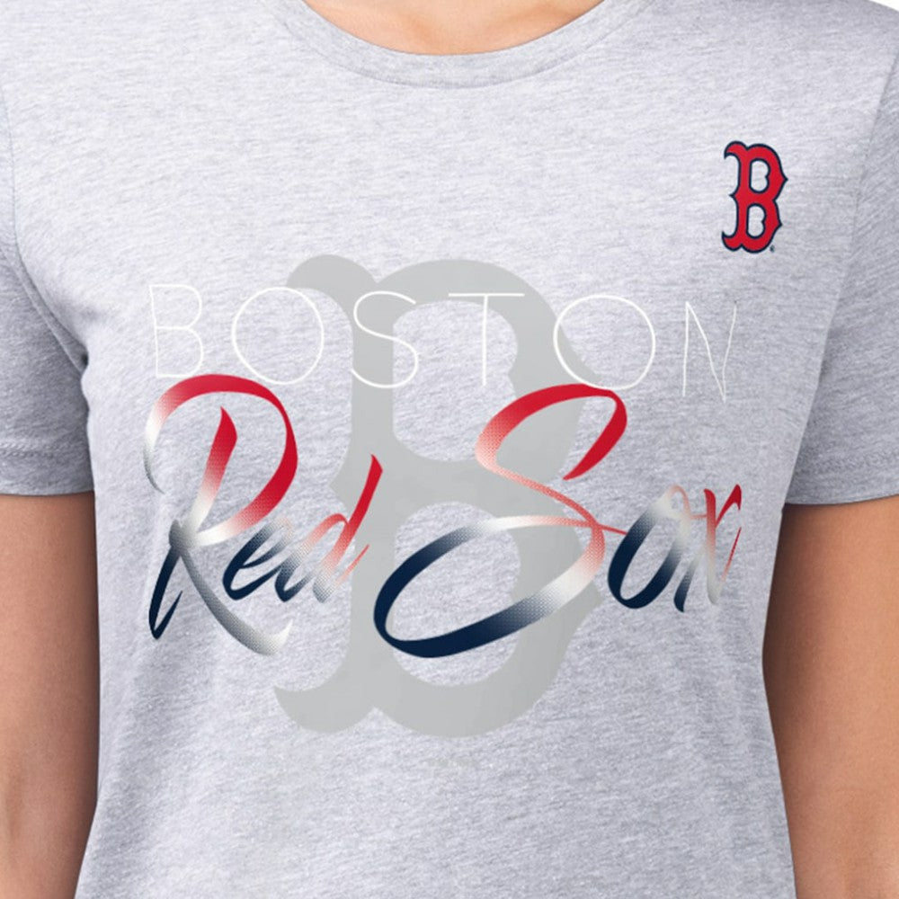 Boston Red Sox G-III 4Her by Carl Banks Women's Super-Slim Fit Lightweight Shadow Logo Graphic T-Shirt - MLB