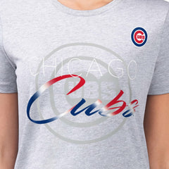 Chicago Cubs G-III 4Her by Carl Banks Women's Super-Slim Fit Lightweight Shadow Logo Graphic T-Shirt - MLB