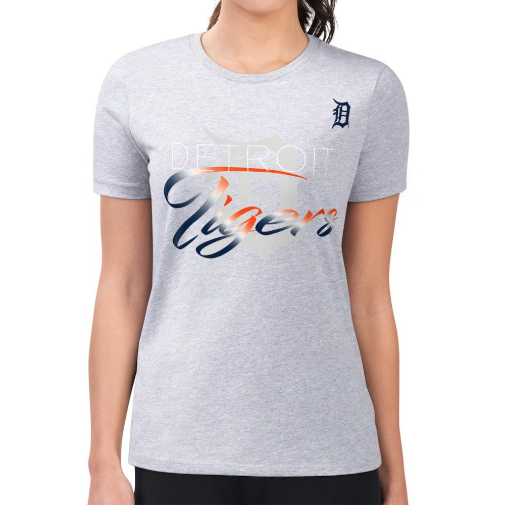 Detroit Tigers G-III 4Her by Carl Banks Women's Super-Slim Fit Lightweight Shadow Logo Graphic T-Shirt - MLB