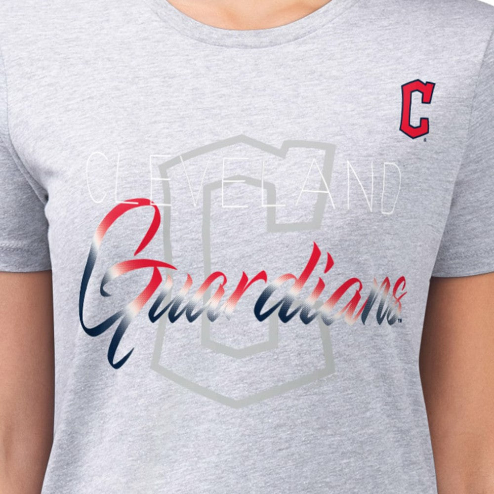 Cleveland Guardians G-III 4Her by Carl Banks Women's Super-Slim Fit Lightweight Shadow Logo Graphic T-Shirt - MLB