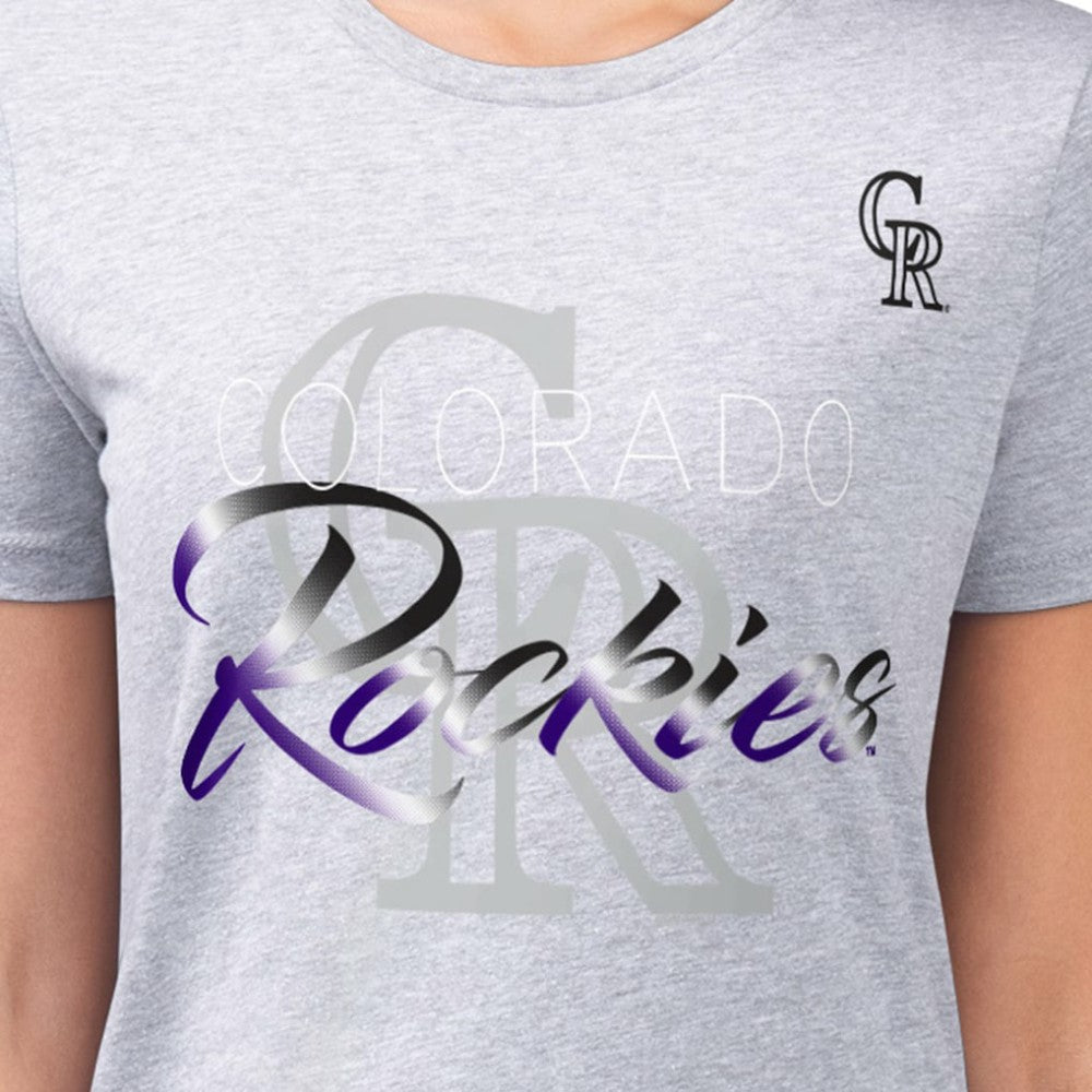 Colorado Rockies G-III 4Her by Carl Banks Women's Super-Slim Fit Lightweight Shadow Logo Graphic T-Shirt - MLB