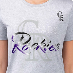 Colorado Rockies G-III 4Her by Carl Banks Women's Super-Slim Fit Lightweight Shadow Logo Graphic T-Shirt - MLB
