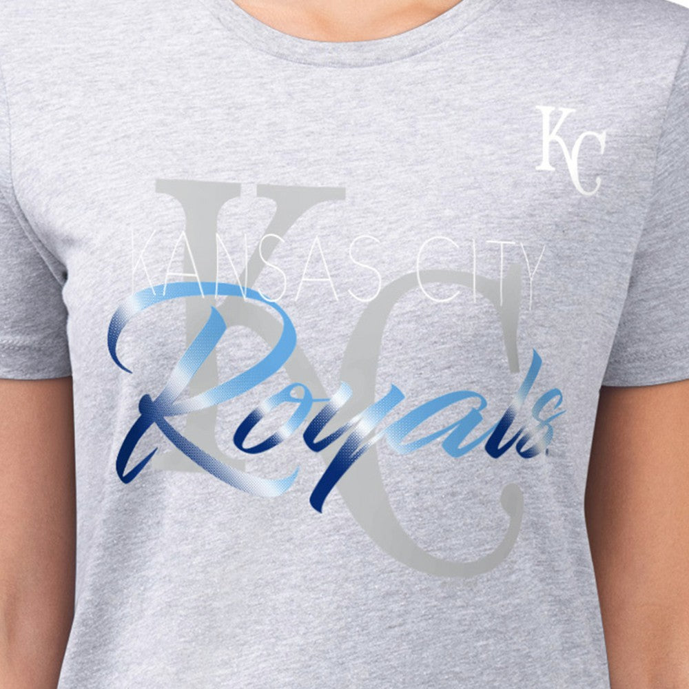 Kansas City Royals G-III 4Her by Carl Banks Women's Super-Slim Fit Lightweight Shadow Logo Graphic T-Shirt - MLB