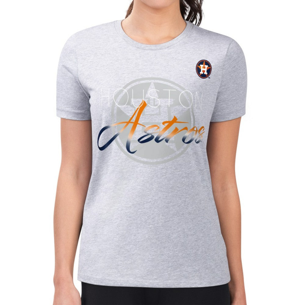Houston Astros G-III 4Her by Carl Banks Women's Super-Slim Fit Lightweight Shadow Logo Graphic T-Shirt - MLB