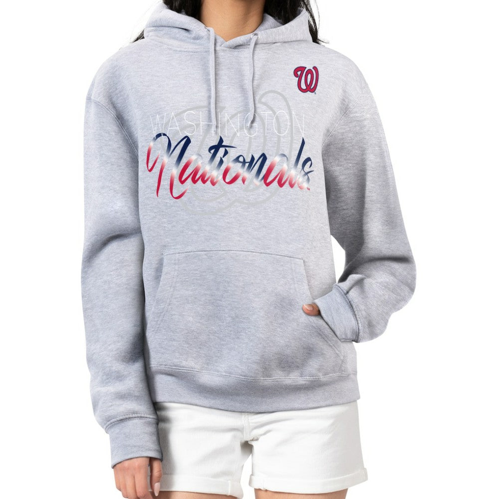 Washington Nationals G-III 4Her by Carl Banks Women's Shadow Logo Graphic Pullover Hoodie - MLB