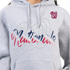 Washington Nationals G-III 4Her by Carl Banks Women's Shadow Logo Graphic Pullover Hoodie - MLB