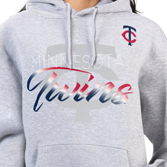 Minnesota Twins G-III 4Her by Carl Banks Women's Shadow Logo Graphic Pullover Hoodie - MLB