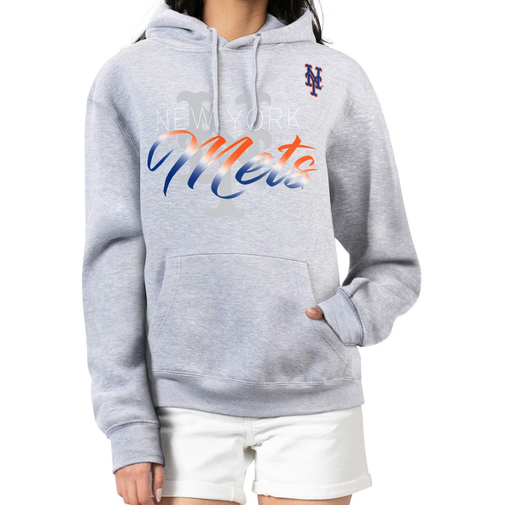 New York Mets G-III 4Her by Carl Banks Women's Shadow Logo Graphic Pullover Hoodie - MLB