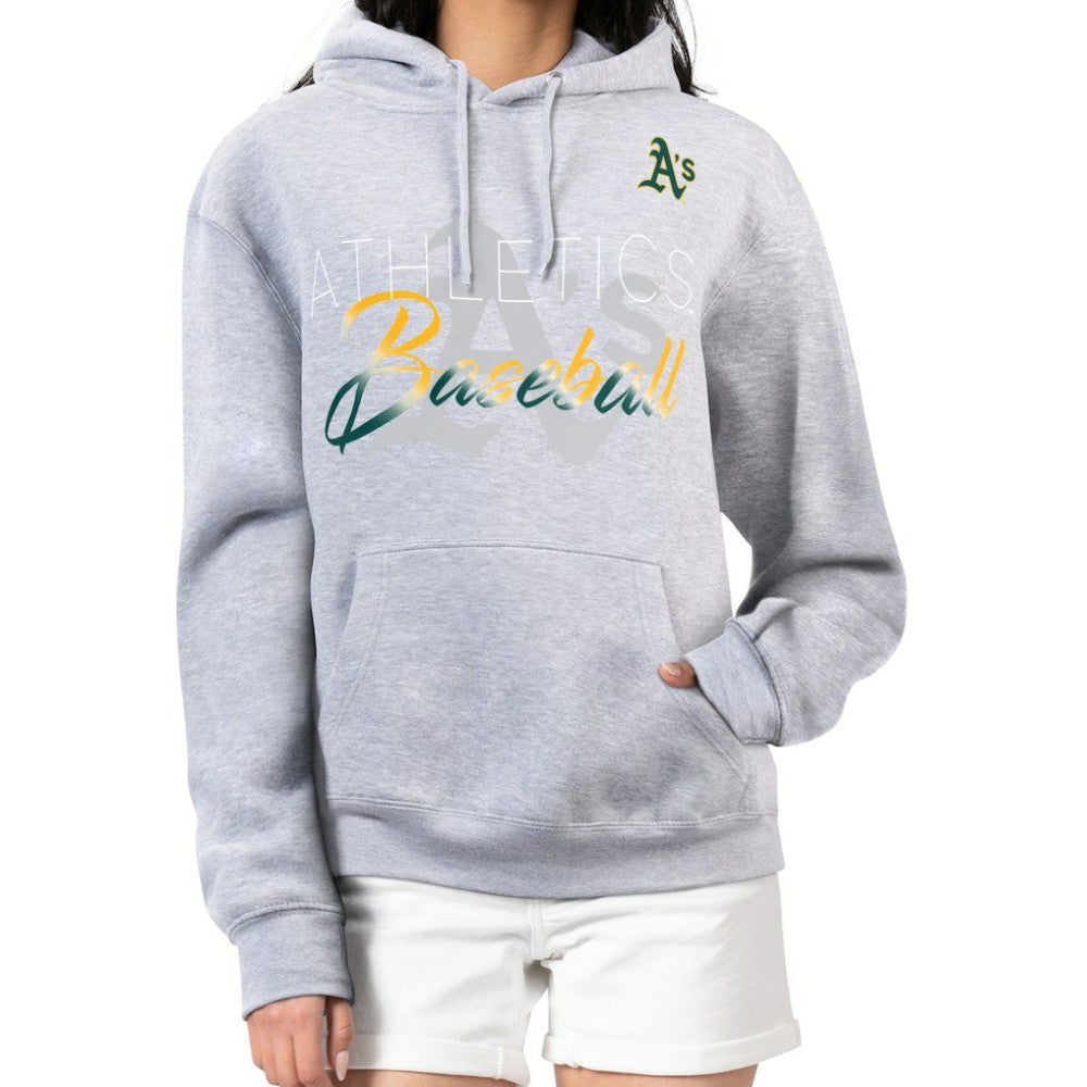 Athletics G-III 4Her by Carl Banks Women's Shadow Logo Graphic Pullover Hoodie - MLB