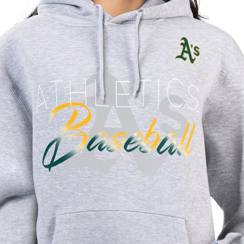 Athletics G-III 4Her by Carl Banks Women's Shadow Logo Graphic Pullover Hoodie - MLB