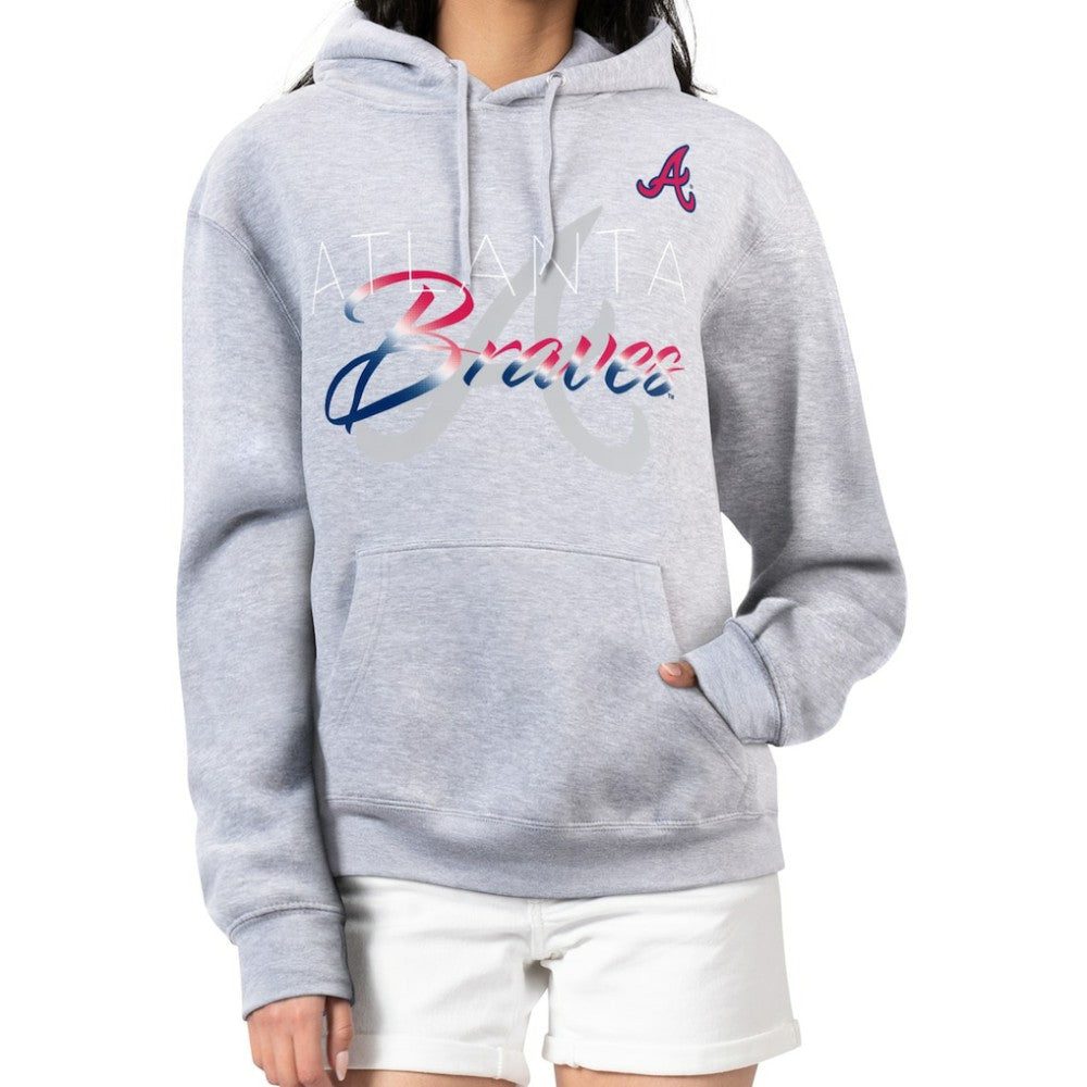 Atlanta Braves G-III 4Her by Carl Banks Women's Shadow Logo Graphic Pullover Hoodie - MLB