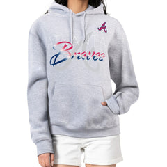 Atlanta Braves G-III 4Her by Carl Banks Women's Shadow Logo Graphic Pullover Hoodie - MLB