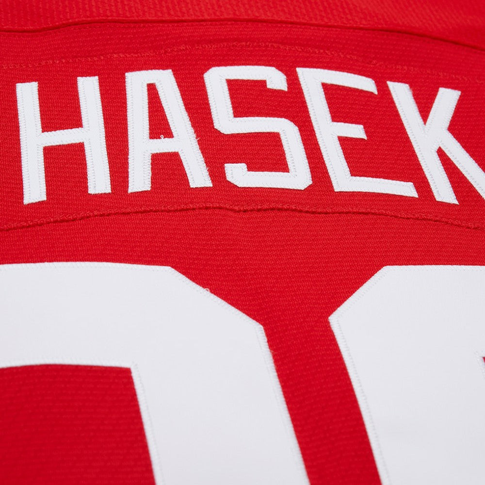 Dominik Hasek Detroit Red Wings Mitchell & Ness 2007-08 Power Play Jersey - Red - NHL