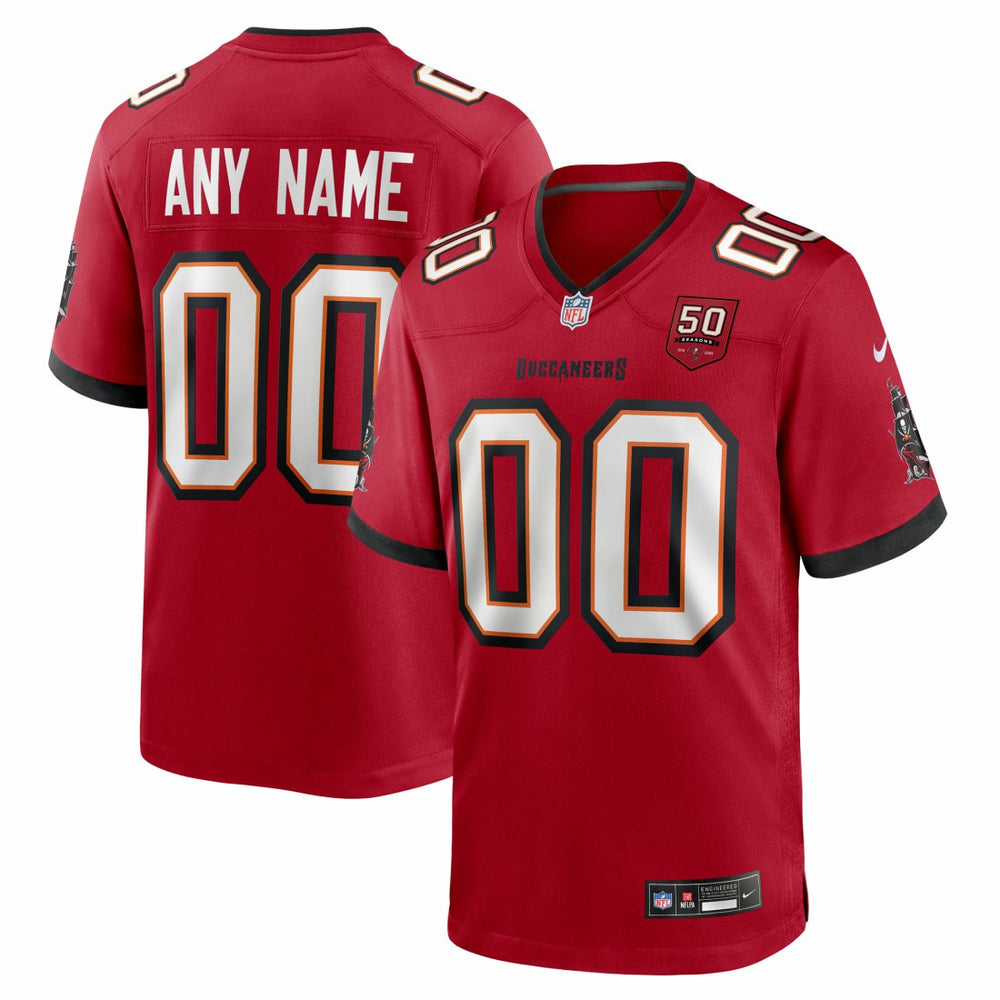 Tampa Bay Buccaneers 50th Season Custom Game Jersey Red | Nike for Sale